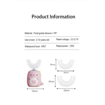 OpaluX Kids Smart 360° U-Shaped Electric Toothbrush
