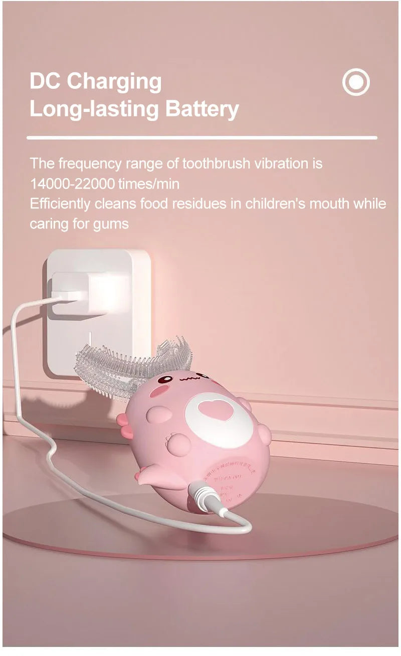 OpaluX Kids Smart 360° U-Shaped Electric Toothbrush